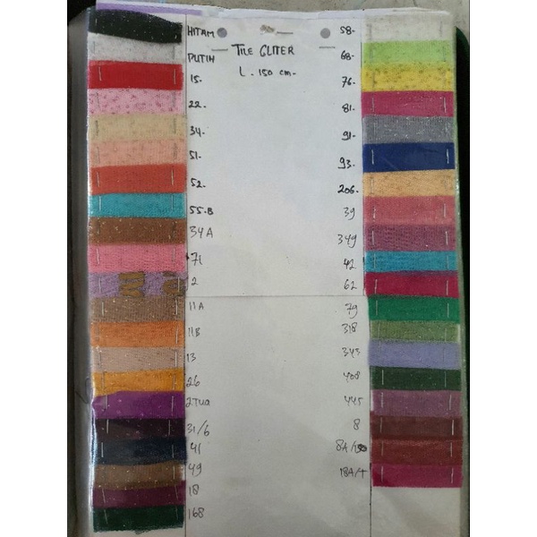 OBRAL TILE GLITTER BOX 6 / Tulle glitter / Kain tile glitter