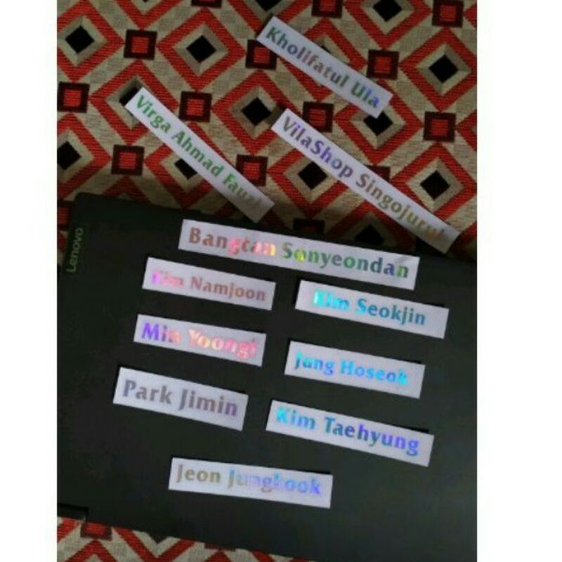 

Mini sticker hologram sticker nama harta tahta
