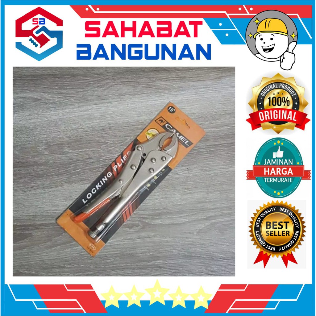 TANG BUAYA CHROME 10 INCH CAMEL - TANG BUAYA CHROME - TANG JEPIT BUAYA - TANG BUAYA