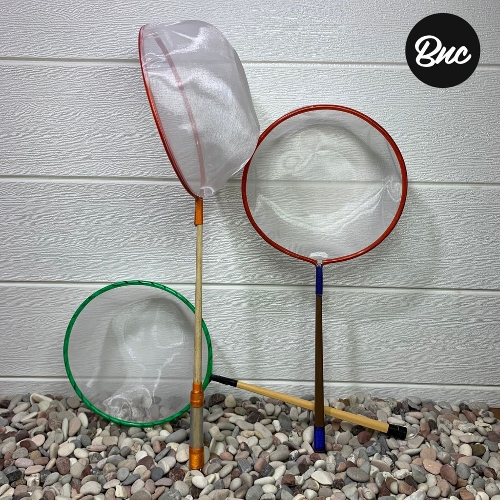 Serokan Ikan Ukuran Besar Diameter 15cm Stick KAYU Saringan Kutir Jentik Kutu Air Encu Cangkang Arte