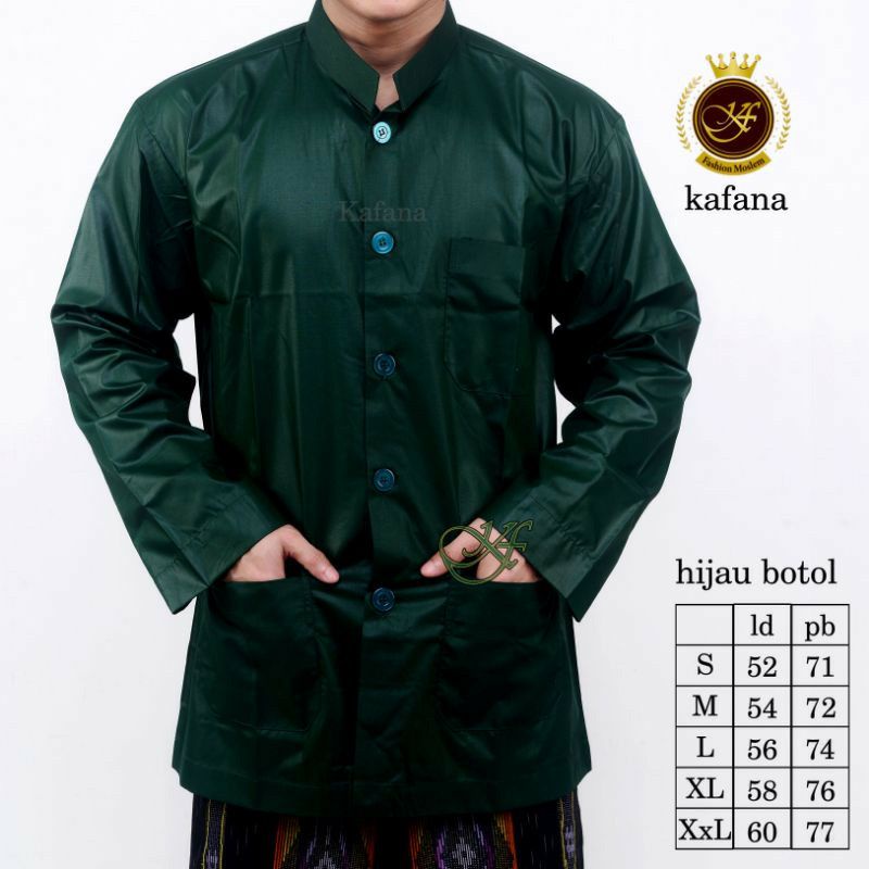 Jasko Pria Toyobo Tojiro Koko Panjang Hijau Botol