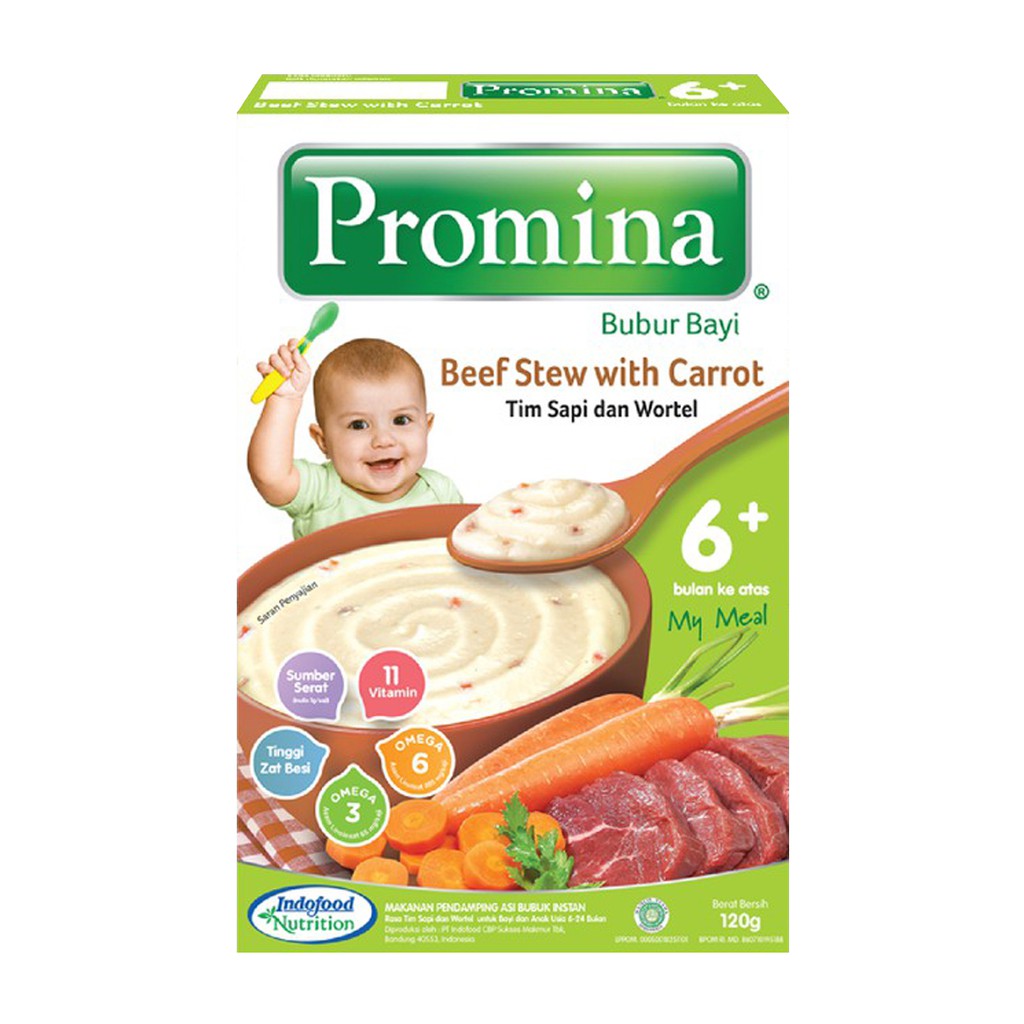 Promina Bubur Bayi Tim Sapi Dan Wortel 6M+ 120g