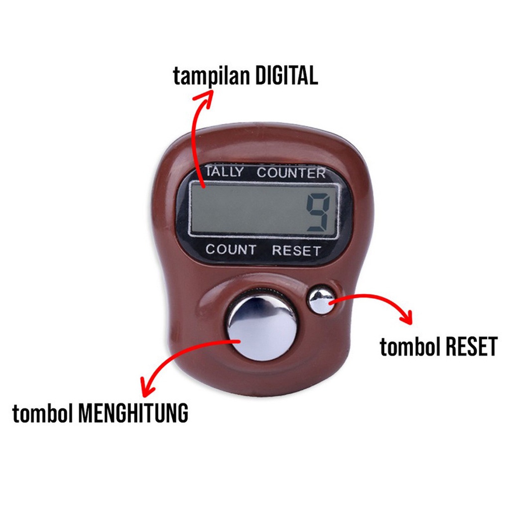 BRGUNIK Alat Hitung Gigital Tasbih/Tasbih Digital / Tasbih Digital Mini Tally Counter /Hand Counter 1011 R031