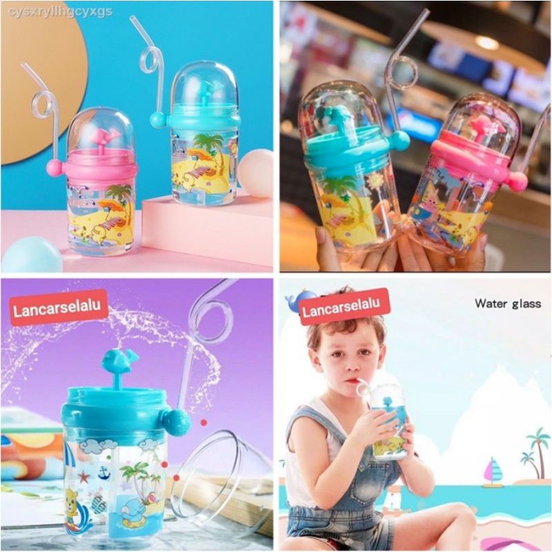 BOTOL MINUM ANAK LUCU/BOTOL MINUM KARAKTER LUCU/BOTOL MINUM RUSA/LUMBA AIR MANCUR