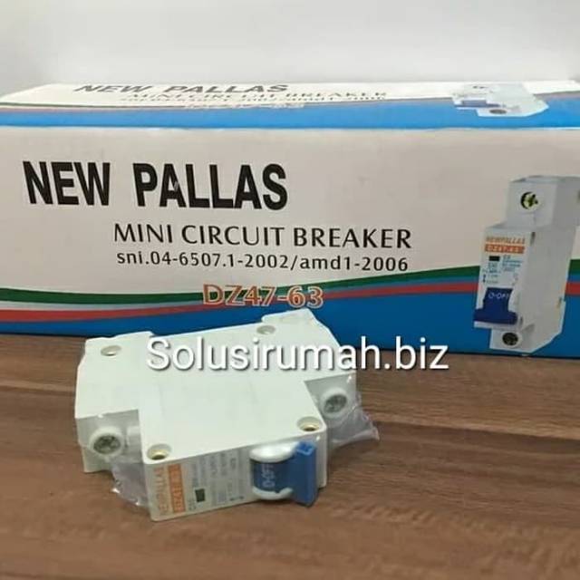 MCB SNI Merk New Pallas 2A merek listrik alat 2 ampere CL2