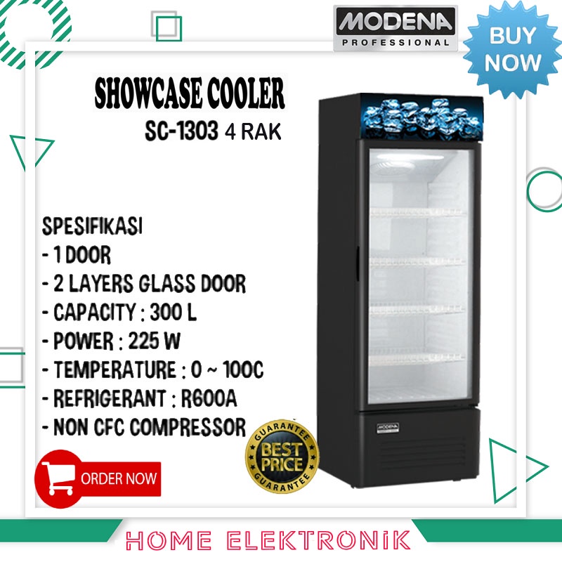 SHOWCASE COOLER MODENA SC-1303 4 RAK 300 Liter