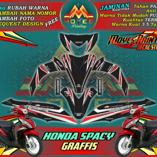 dekal honda spacy decal motor spacy motip graffis stiker spacy fulbody decal motor honda spacy
