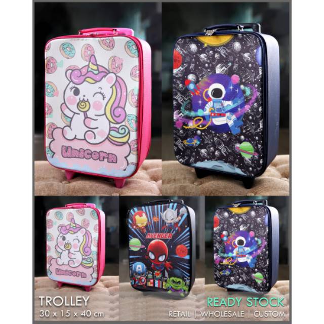 TAS TROLLEY ANAK TROLLEY BAG PRINTED TAS ANAK TRAVELLING