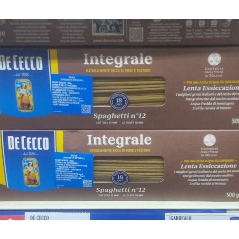 

dececco integrale pasta spaghetti spaghetty 500gr wholewheat gandum