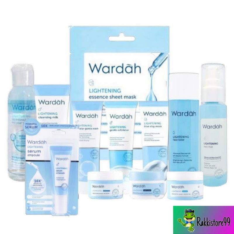 ❣️Rakkistore99❣️ Wardah Lightening Series | Day | Night Cream | Serum | FaceWash | Toner | MilkCleanser | ClayMask | FaceMist |SheetMask