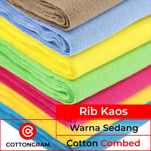 Kain Rib Kaos Katun Cotton Combed Warna Sedang Shopee Indonesia