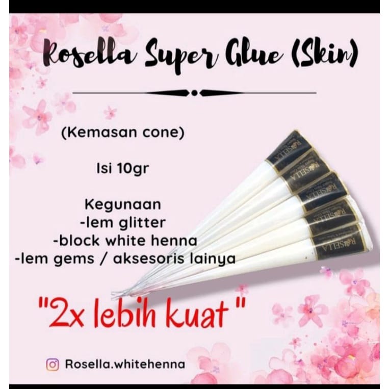 Lem Henna Rosella Super Glue I Lem Kulit Aksesoris Henna