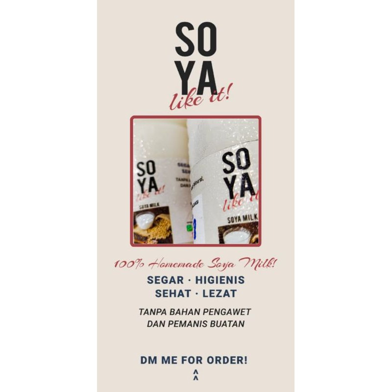 

SOYA MILK LIKE IT / SUSU KACANG KEDELAI