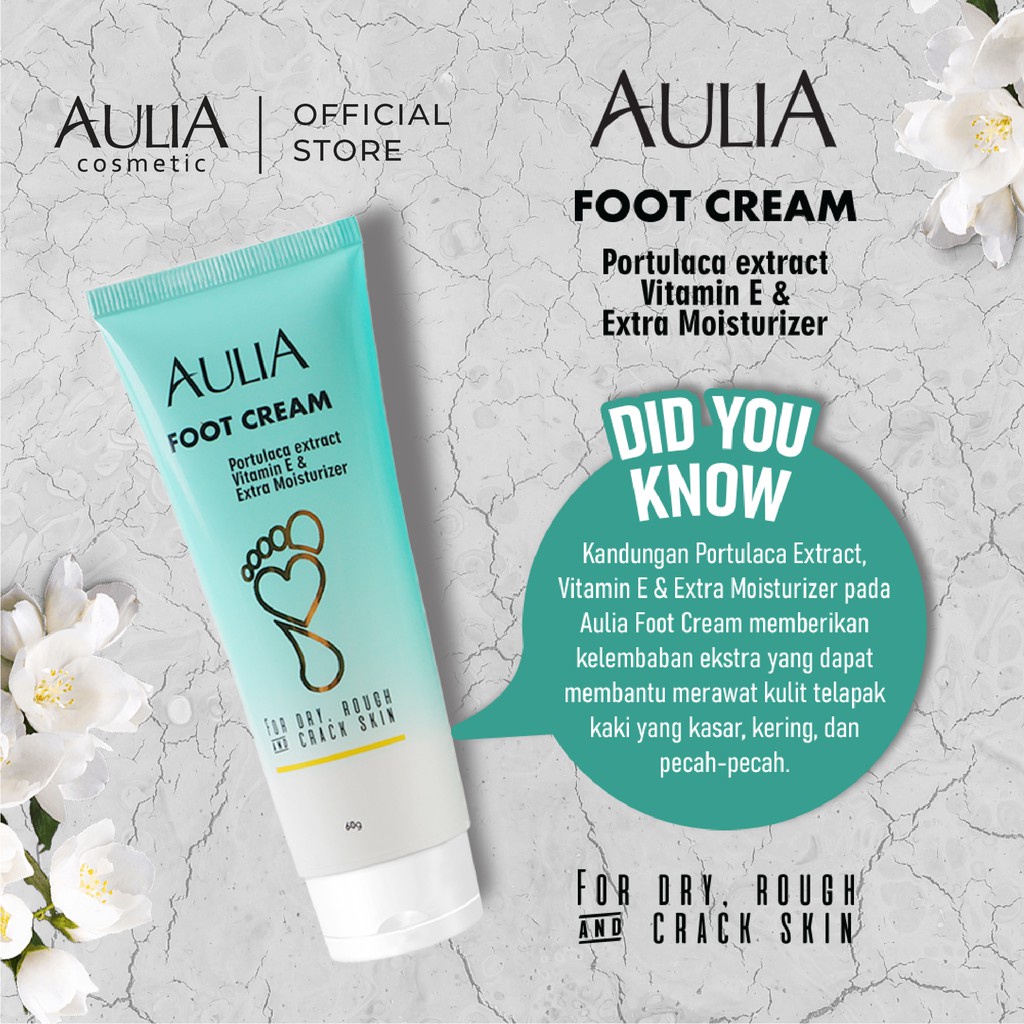 AULIA FOOT CREAM / Pengahalus Kulit Pecah - 60gr