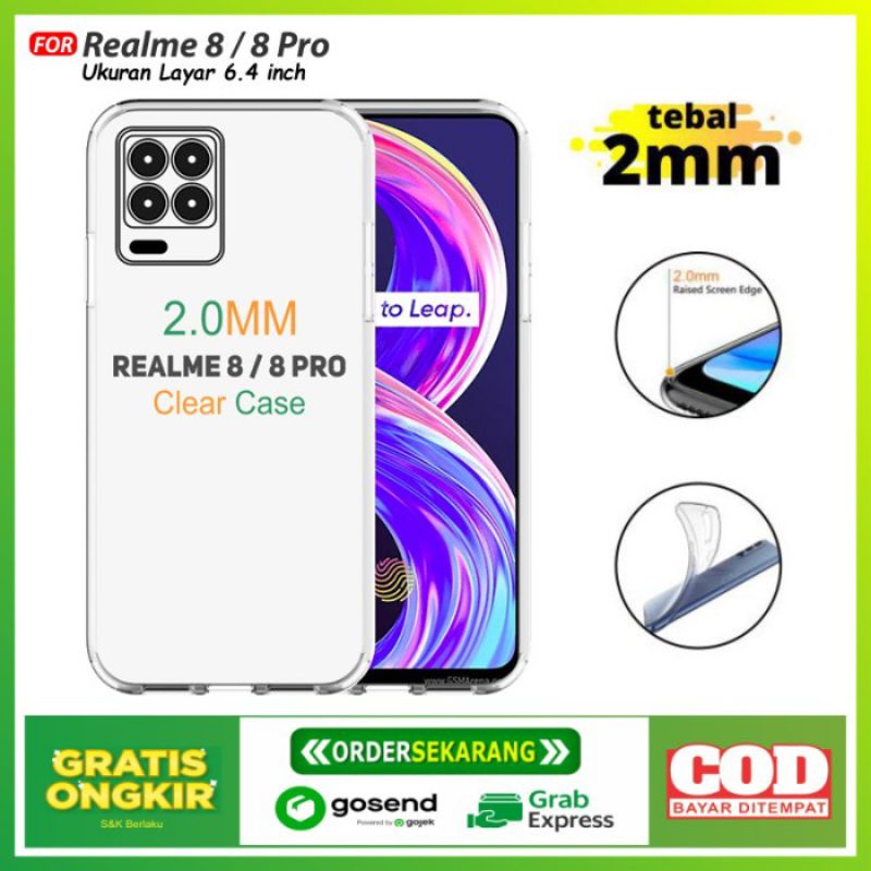 SOFTCASE TRANSPARAN REALME 7/7PRO /7i/C17/8/8PRO PREMIUM QUALITY TEBAL 2.0MM