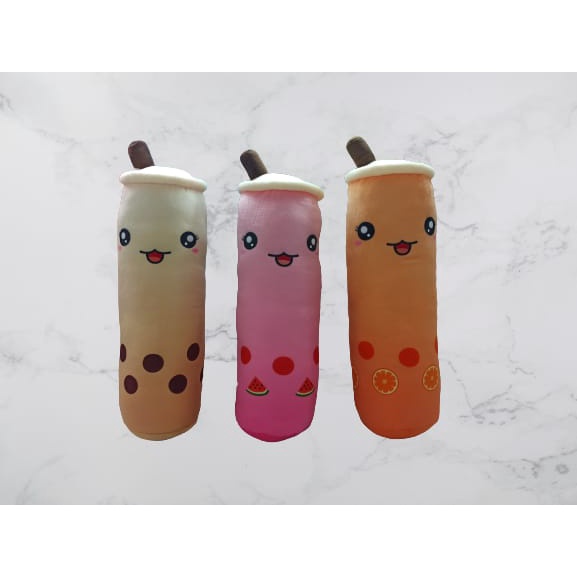 Guling boneka minuman manis Boba Bottle BUAH Merk Seulgi Ori / Boba Karakter rasa coklat semangka je