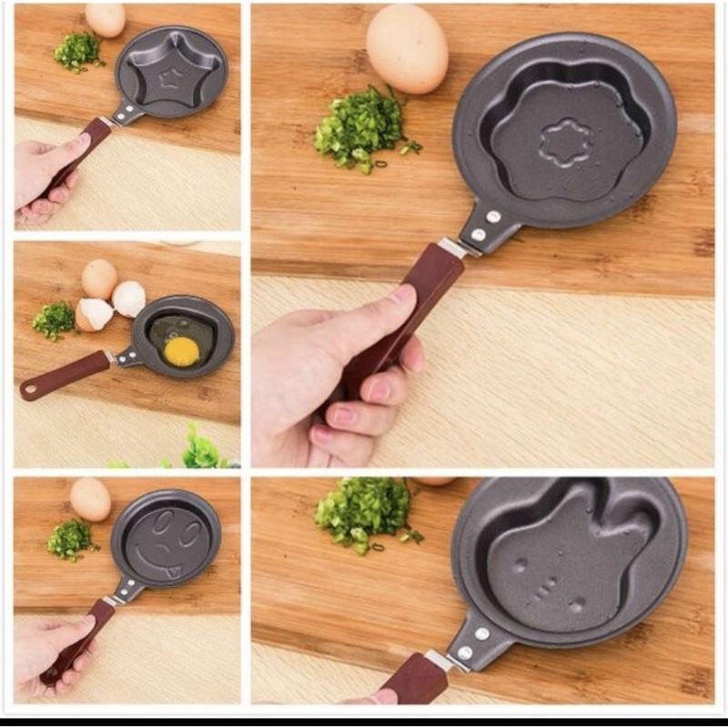 Teflon Karakter Mini Frypan Non Stick Fry Pan Pancake Telur Motif Lucu