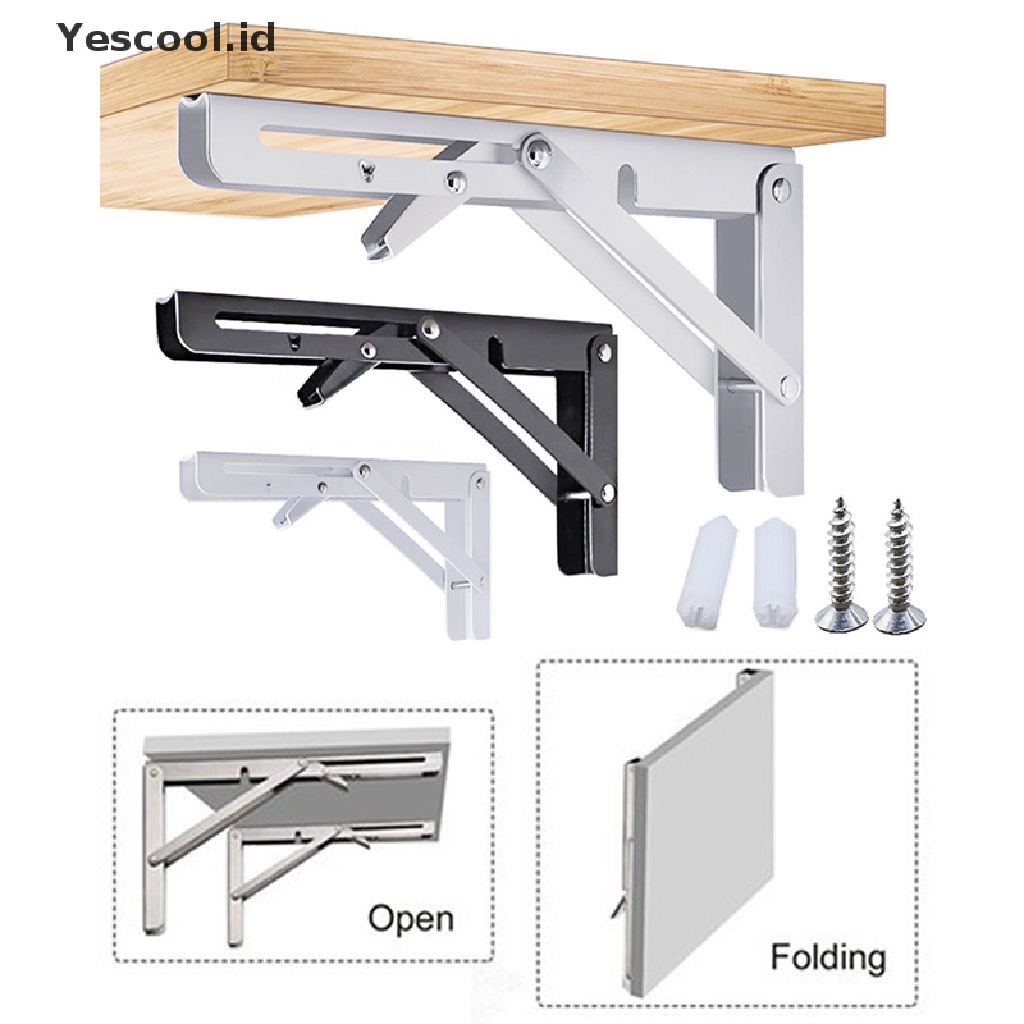Braket Bantalan Rak Dinding Model Lipat Dapat Disesuaikan Tahan Lama