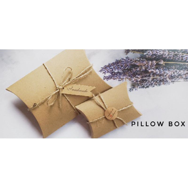 

pillow box packaging souvenir gift pillow box tali rami promo murah