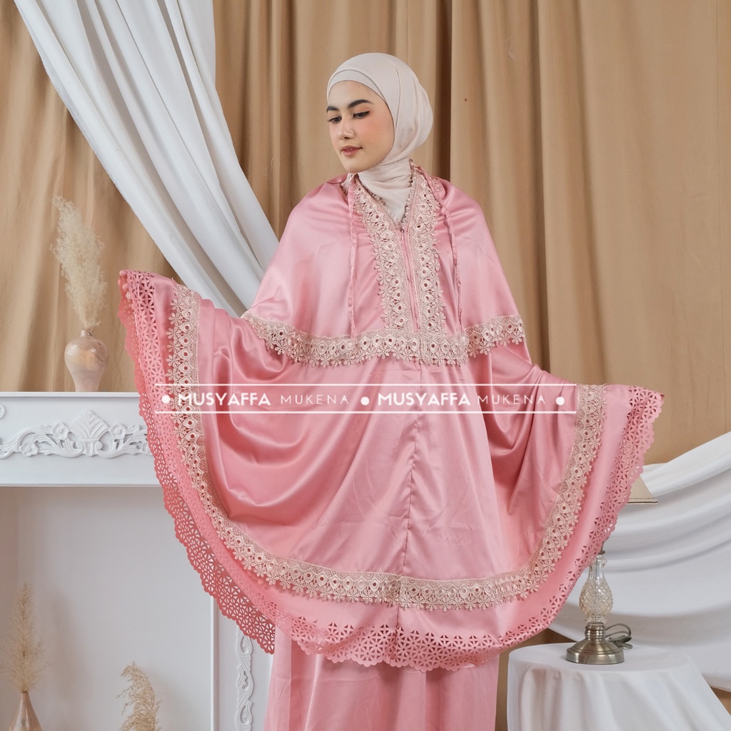 Mukena Dewasa Amanda 2 in 1 Lasercut Renda Mewah Musyaffa