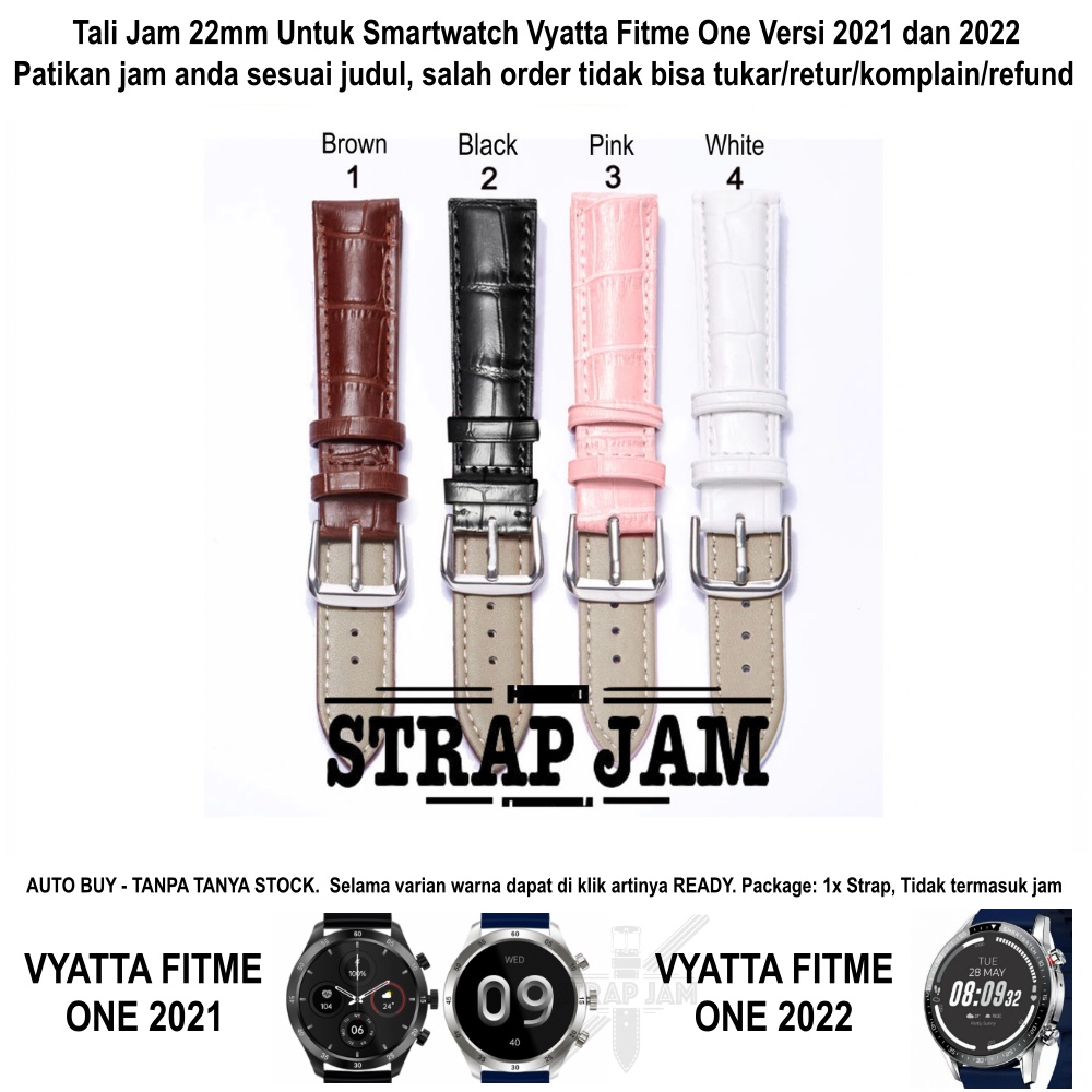 Tali Jam Tangan 22mm Watch Strap Vyatta Fitme One 2021 2022 - Crocodile Leather Kulit