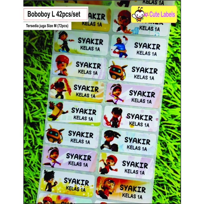 

Label Nama Waterproof BOBOI BOY