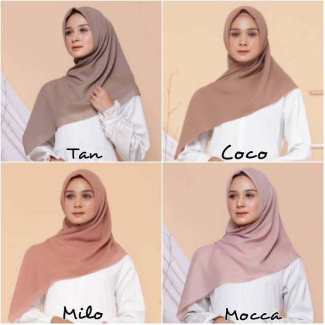 SEGIEMPAT BELLA LASER LC HIJAB LASERCUT SQUARE POLYCOTTON JILBAB TANPA MIN.ORDER