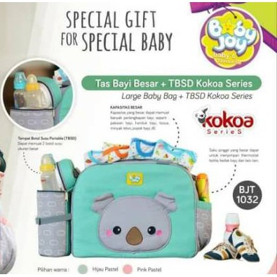 Tas Bayi Baby Joy Besar Saku Tempat Botol Susu Kokoa Series, mochino series dan litlee forest series
