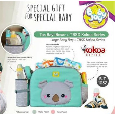 Tas Bayi Baby Joy Besar Saku Tempat Botol Susu Kokoa Series BJT 1032