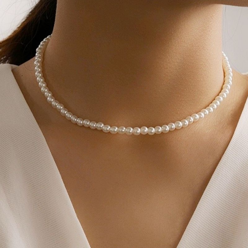 Kalung rantai lapis emas mutiara air tawar super baby pearls Kalung mutiara asli Mutiara asli Akseso