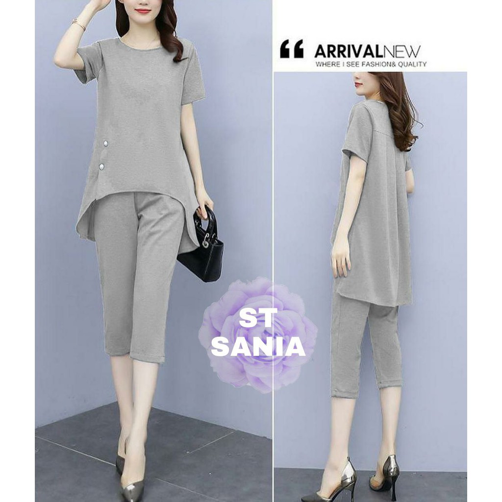 SETELAN SANIA FASHION WANITA / SET PAKAIAN SANTAI GOOD QUALITY