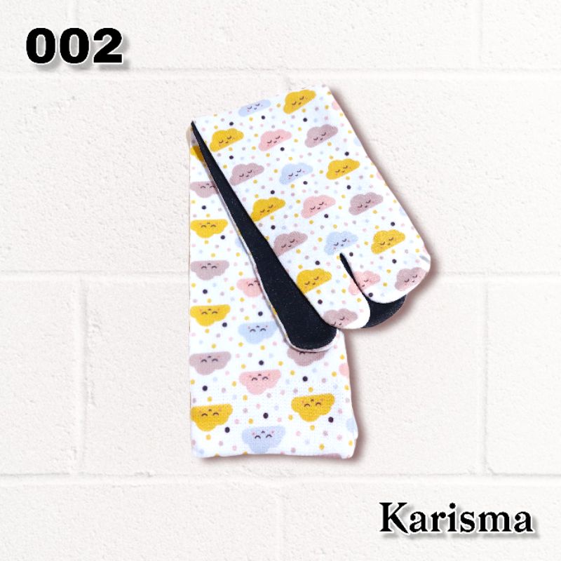 Kaos Kaki Printing Tapak Hitam 1-9