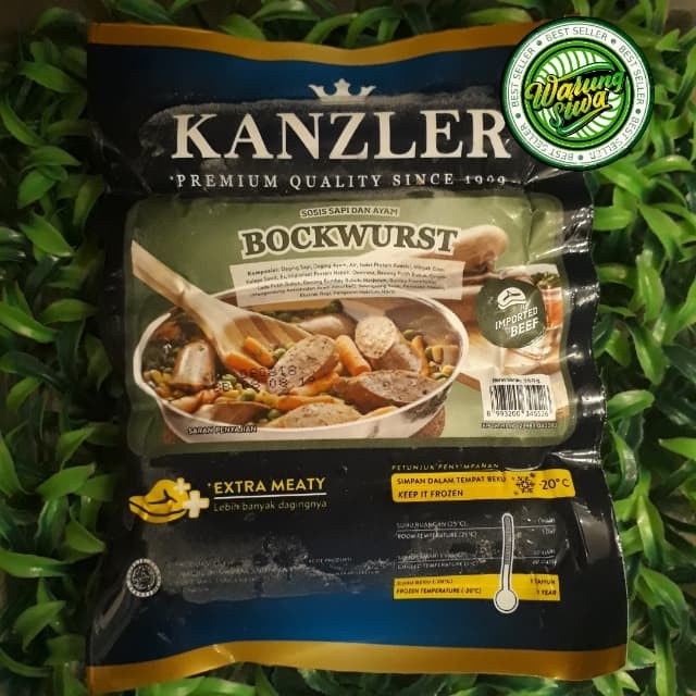 

sosis sapi bockwurst KANZLER BOCKEURST SAUSAGE 360 GR || 5 PCS