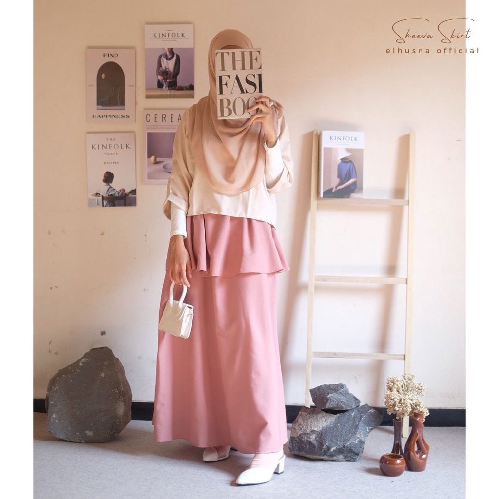 [𝐄𝐥𝐡𝐮𝐬𝐧𝐚] sheeva skirt / rok rample / rok daily / rok panjang rample / bawahan wanita / rok A