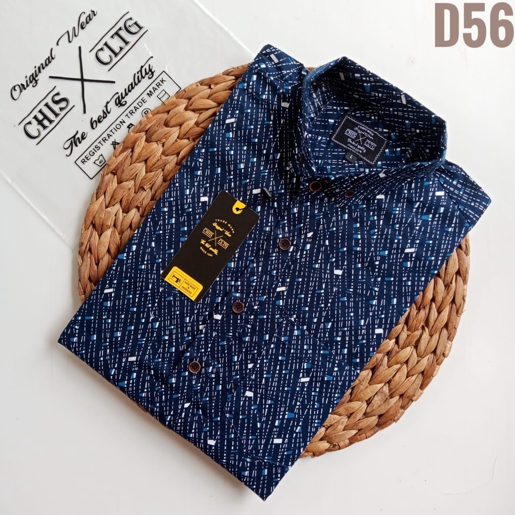 Kemeja Pria Lengan Pendek Hem Cowok distro Surfing Best Quality Motif Terkini Casual Chis Size M-XL D01