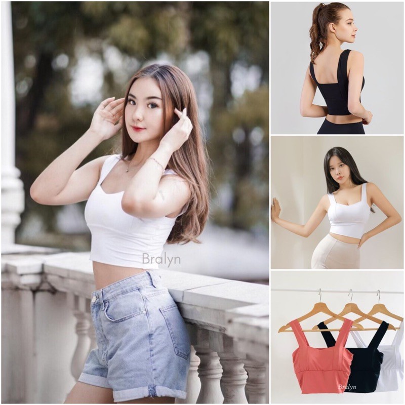 COD MADDY CROP (ada cup bra,tanktop,korean top,sport bra,bralette,crop,tank top,camisole,yukensi)
