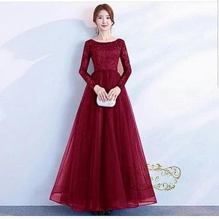 long dress brokat modern