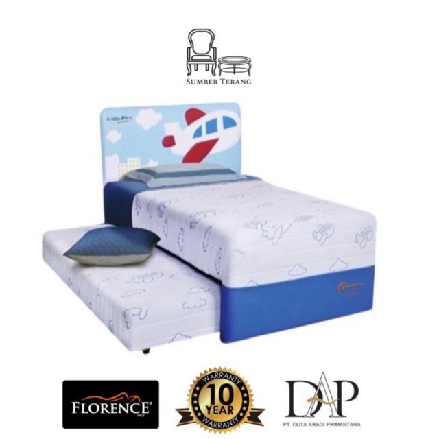 Spring Bed Sorong Anak 2 in 1 Gooddream Florence Kiddos Plane