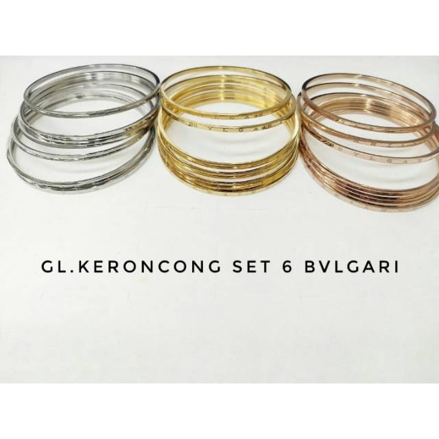 Gelang Keroncong Titanium Asli isi 6