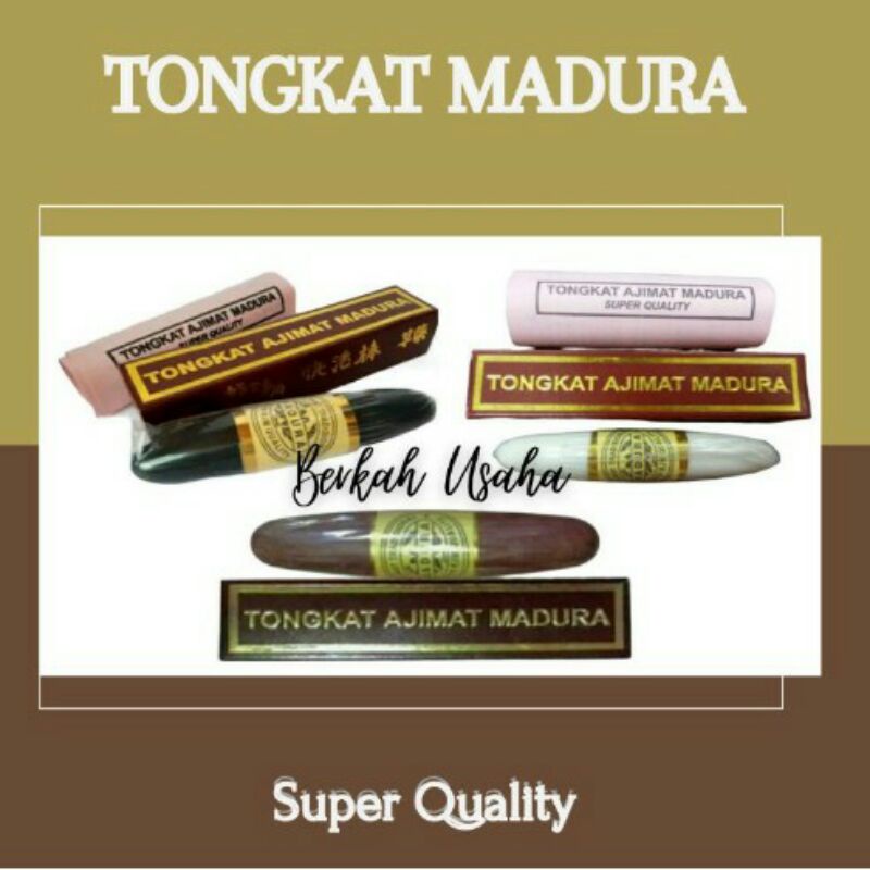 Tongkat Ajimat Madura / Azimat Madura - Putih / Coklat / Hitam