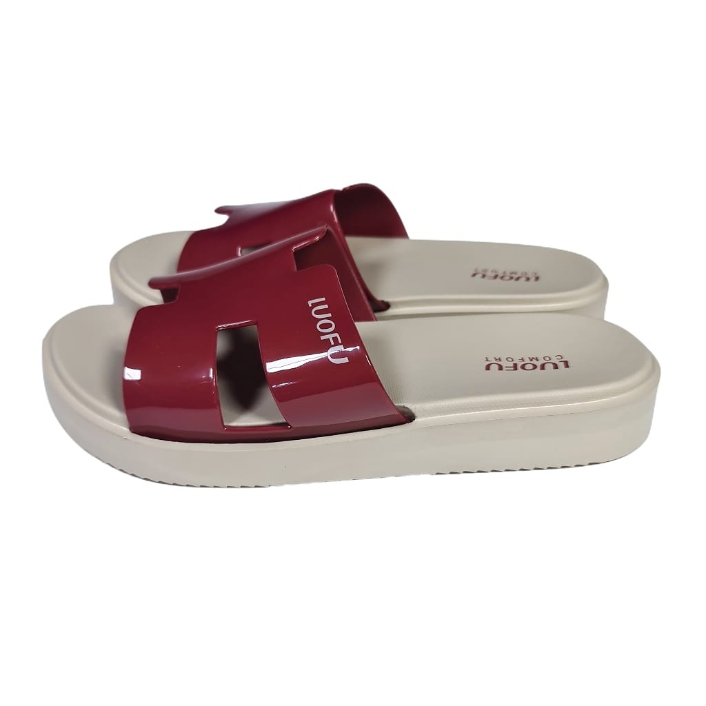 sandal wanita luofu sendal karet cewek selop import E7199A3-L2C