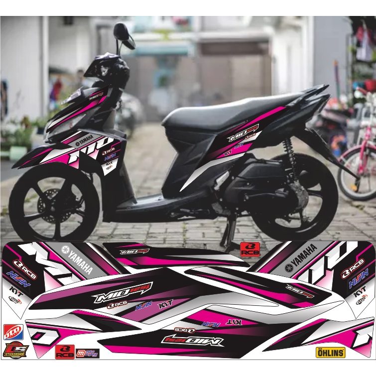 striping variasi mio m3/mio z racing warna hitam pink