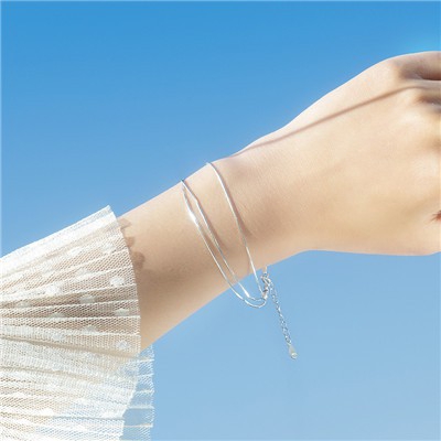 Gelang Wanita Model Korea Simple Clover Kristal untuk Hadiah-#1