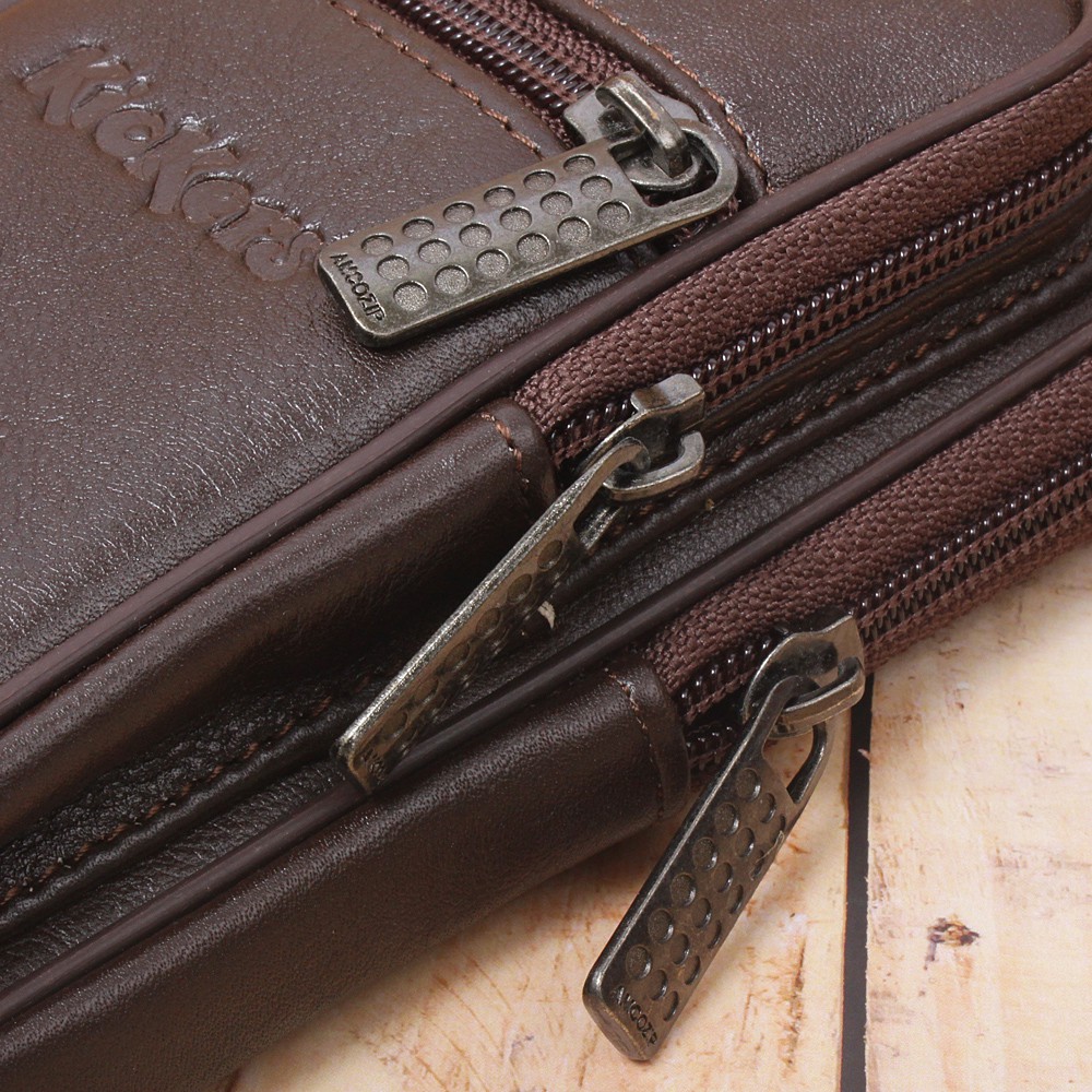 Tas Pinggang Pria Kulit Sapi Asli Gratis Grafir Laser Custom P018