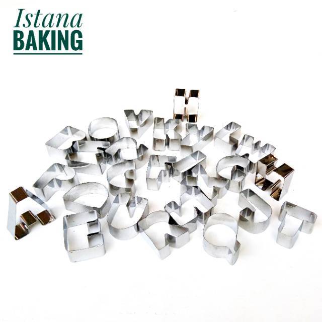 Ready COD Cetakan huruf alfabet kecil cookie cutter nastar kukis dan kue kering abjad cutter set