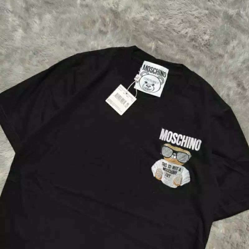 READY BISA COD !!! KAOS T-SHIRT MOSCHINO BEAR PREMIUM HIGHT QUALITY FULLTAG&amp; LEBEL ( FULL BORDIR ) BESTSELLER!!