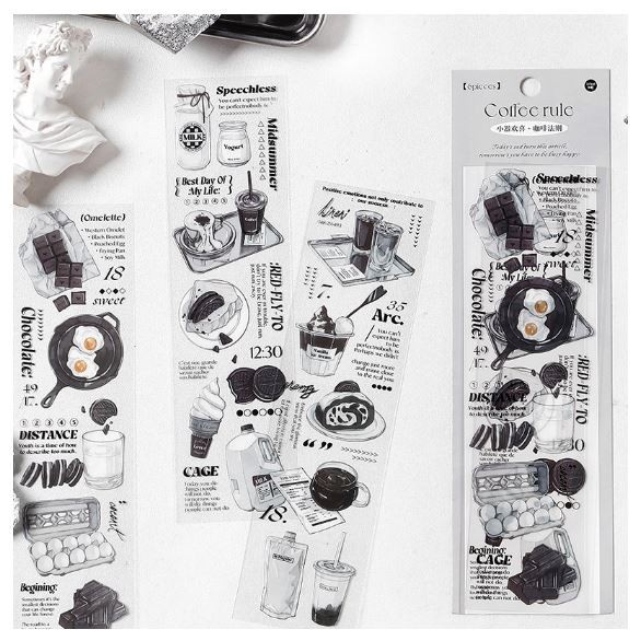 INFEELME PET Black &amp; White Stickers (6 sheets)