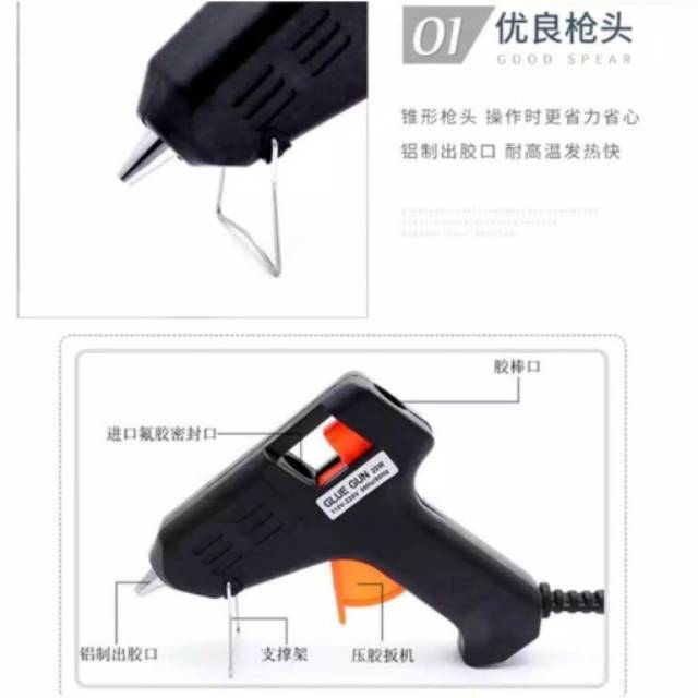 Alat Lem Tembak Glue Gun 20 Watt Mini Glue Gun Mini 20 Watt