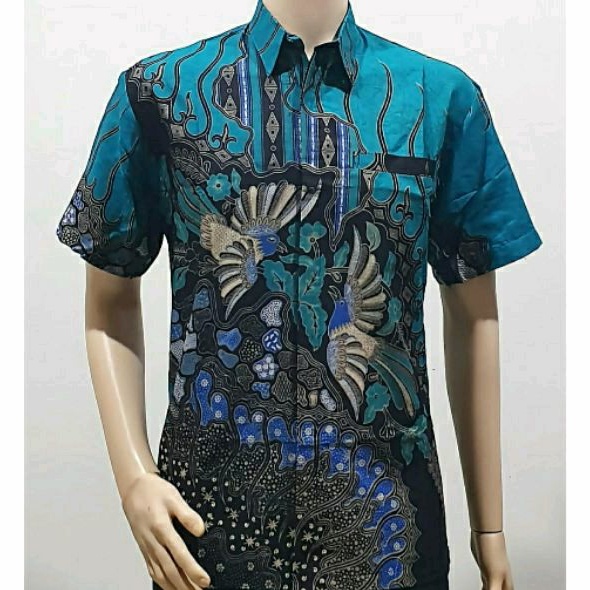 Kemeja Batik Pria Jumbo 4L - 5L Lengan Pendek Hem Pria Big Size XXXXL Seragam Batik VVK