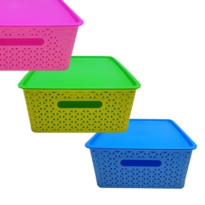 ❈ Gracia - Keranjang serbaguna dengan tutup ukuran M - Keranjang AMERTA ☆